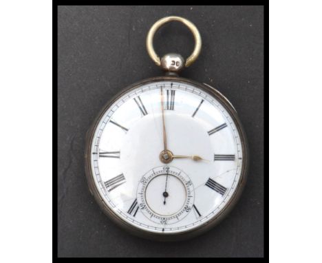 A 19th century Victorian silver hallmarked key wound pocket watch by&nbsp;James Jackson Hallmarked for London 1850. The white