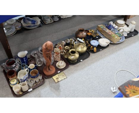 Assorted decorative ceramics, glass and metalware including Hummel figures Condition Report:No condition report available.
