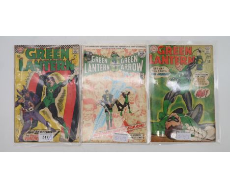 GREEN LANTERN #47 (DC 1966)&nbsp; 59, 86 (anti drugs issue), all cents copies, 47 bagged, 59 and 86 bagged and boarded (3) Co
