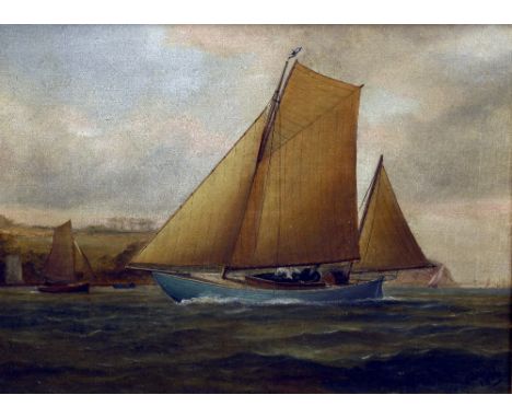 EDMUNDS (19th century) BritishSouth Coast YawlOil on canvasSigned and dated 189639 x 29 cm, framed   CONDITION REPORTS:  Gene