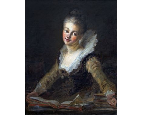 After JEAN-HONORE FRAGONARD (1732-1806) FrenchPortrait of Anne Louis Brillon de JouyOil on canvasStamped Musee du Louvre CHet