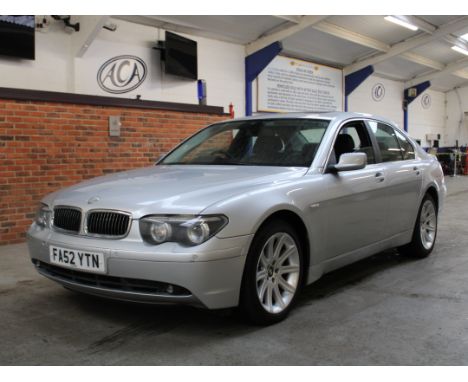 Make &amp; Model: BMW 735 I AutoDate of Reg: FA52YTNColour: Silvercc: 3600MoT: 22-04-2022Fuel Type: PETROLMileage: 127KTransm