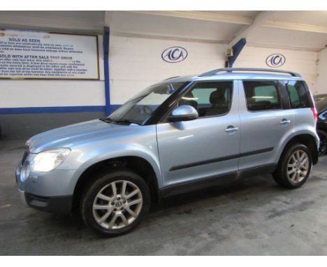 Make &amp; Model: Skoda Yeti Elegance TDI CRDate of Reg: SW15 JHKColour: Bluecc: 1968MoT: 11-04-2022Fuel Type: DIESELMileage: