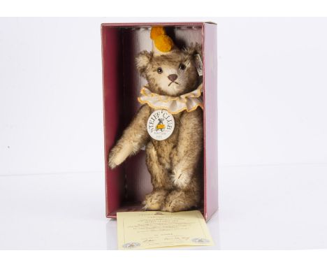 A Steiff Club Edition Teddy Clown 1928 replica teddy bear,  2681 for the year 1993, in original box with certificate (box wit