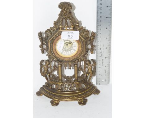 MODERN MANTEL CLOCK IN METAL FRAME