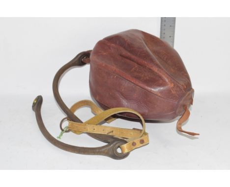 OLD LEATHER MODEL OF AN AMERICAN FOOTBALL