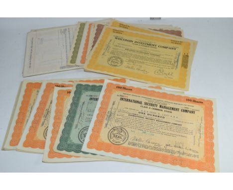 BOX CONTAINING SHARE CERTIFICATES FOR THE INTERNATIONAL SECURITY MANAGEMENT COMPANY, STAMPED DELAWARE