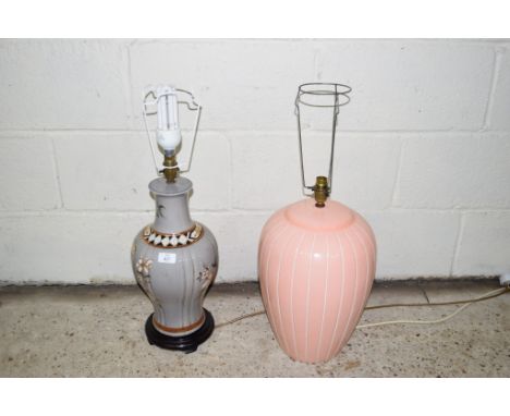 TWO VARIOUS TABLE LAMP BASES