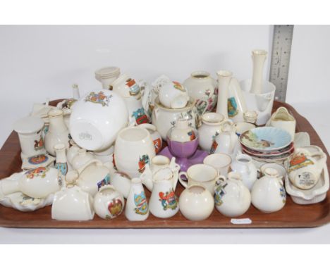 TRAY CONTAINING MOTTO WARES BY SHELLEY, CARLTON AND OTHER ARCADIA ETC