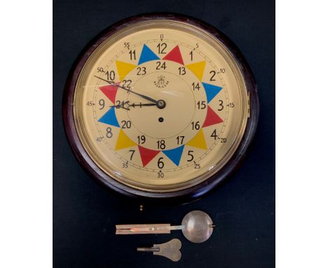A Reproduction RAF Royal Air Force WW2 style ,operations room sector wall clock, mechanical movement, 38cm diameter. 
