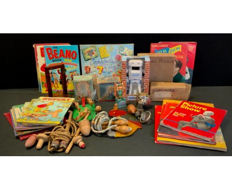 Toys &amp; Juvenalia - stationary steam engine, model Minor 1520, boxed, jigsaw, gamed compendium, Welso toys mechanical cloc