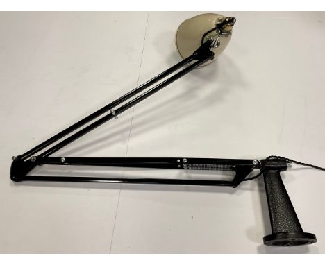 A 1930’s Angle poise lamp, No. 1209, by Herbert Terry &amp; Sons, cast iron swivel mount, for wall or desk mounting, later wh