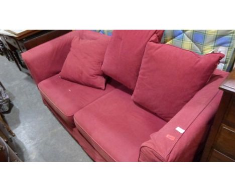 A loose covered sofa