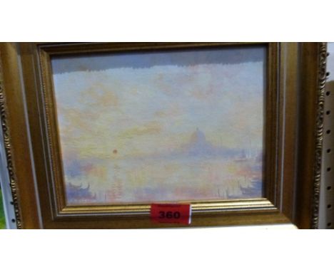 GERALD R. CARTER: Venetian Sunset. Signed, inscribed verso. Oil on panel. 6'' x 8½''