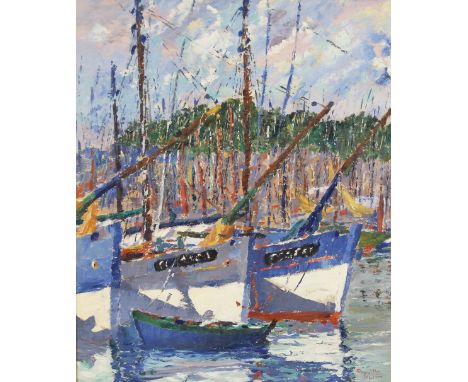 Greville Irwin (Australian/British, 1893-1947),"Evening Light Concarneau",Oil on panel,Signed lower right, titled and labelle