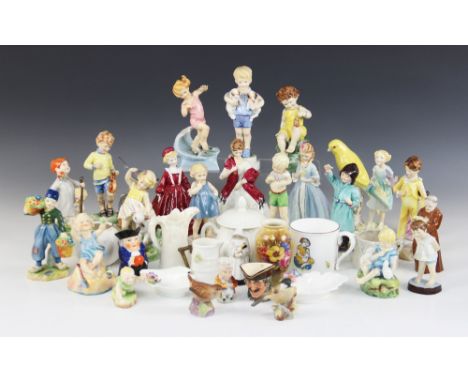 A selection of Royal Worcester porcelain figures, 20th century, to include: Monday's Child 3519, Thursday's Child 3260, Frida