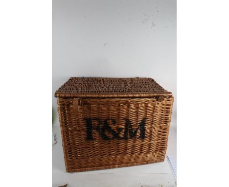 Fortnum &amp; Mason wicker hamper, 66cm wide