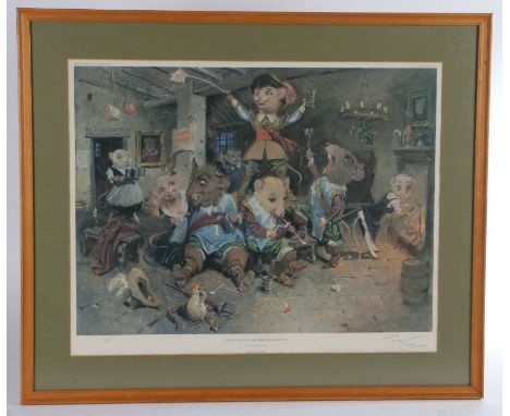 After Terence Cuneo (1907-1996) D'Artagnan &amp; the Three Mouseketeers, pencil signed limited edition print, no.72/850, blin