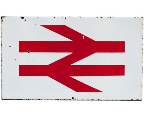 BR FF enamel sign with the Double Arrow logo. In very good condition with a few minor chips measures 22in x 13in. Unusual in 