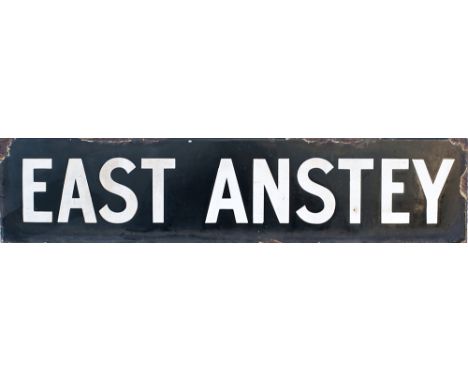 GWR enamel lamp tablet EAST ANSTEY from the former GWR station between Dulverton and South Molton. In good condition with a f