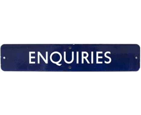 BR(E) enamel doorplate ENQUIRIES. In excellent condition measures 18in x 3.5in.