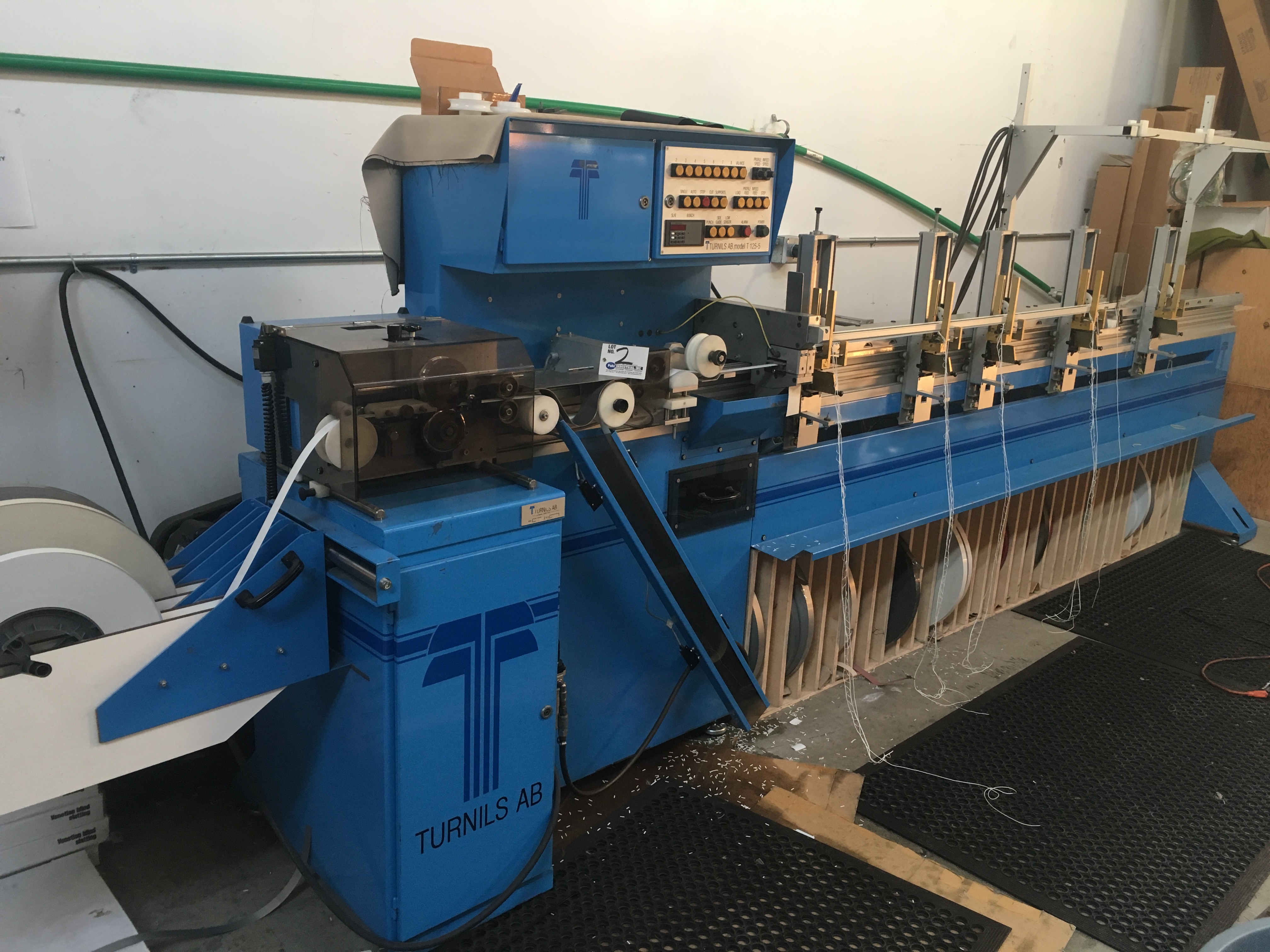 1996 Turnils T1255 Slat Machine 120"" cap 1"" aluminum blinds s/n 047