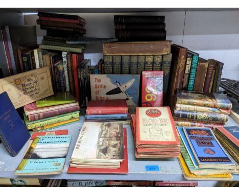 A selection of books, maps and pamphlets to include The Lost Towns of the Yorkshire Coast, Dennis Wheatley novels, Ordnance S