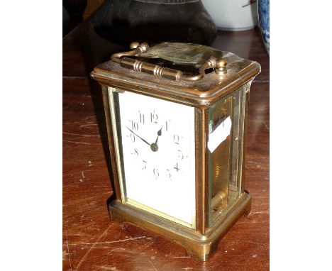 Brass carriage clock, French movement