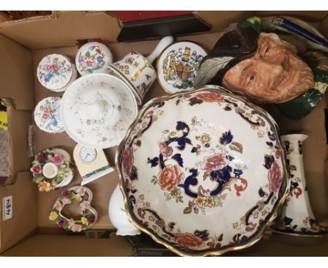 A mixed collection of ceramic items to include Mason's large Blue Mandalay fruit bowl and candle holder, Royal Doulton large 