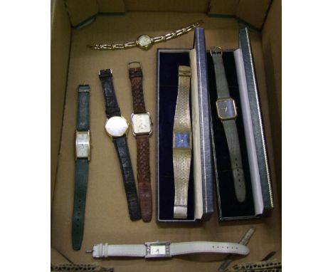 A collection of gentlemen's wrist watches including Rotary, Seiko etc 