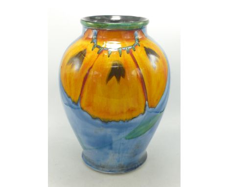 Large Poole Pottery Modernist Vase, height 35cm 