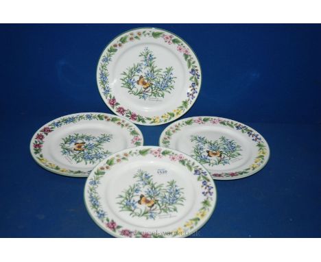 A set of four Royal Worcester Plates from the Worcester Herb Collection