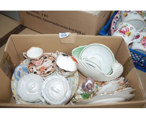 A quantity of china including Aynsley pattern plates and saucers, a small Coffee Cup and Saucer - Foley China, a shell small 