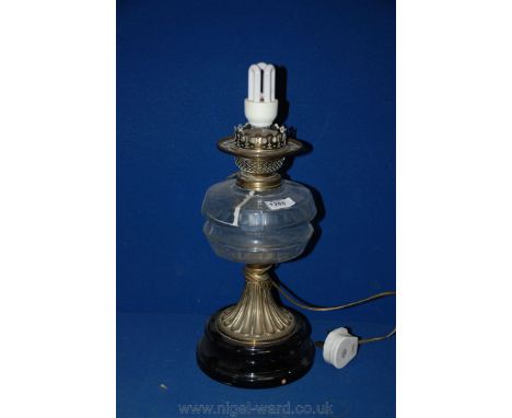 An oil Lamp base converted to electric