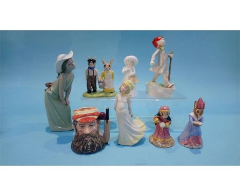 A Royal Worcester figure, Lladro, Doulton etc. (8)