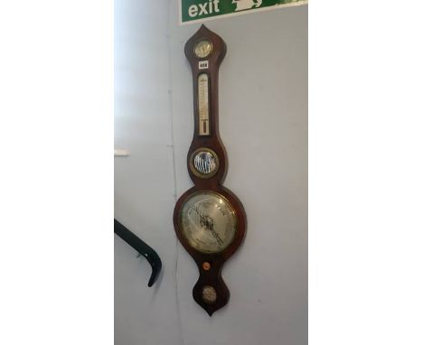 A Rosewood five glass banjo barometer