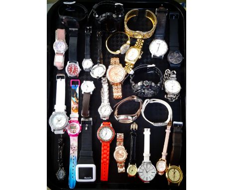 SELECTION OF LADIES AND GENTLEMEN'S WRISTWATCHESincluding G-Shock, Swiss Army, Fossil, Sekonda, Bench, Lacoste, replica Omega