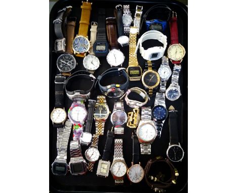 SELECTION OF LADIES AND GENTLEMEN'S WRISTWATCHESincluding Casio,Timex, Sekonda, Fossil, Next, Olivia Burton, replica Rolex an