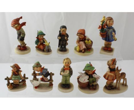 Ten W Goebel figures to include 'Chick Girl', 'March Wind', 'Barnyard Hero' etc (10).