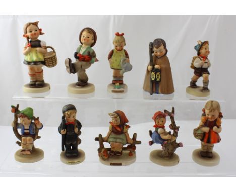 Ten W Goebel figures to include 'Schoolgirl', 'Apple Tree Boy', 'Schoolboy' etc (10).