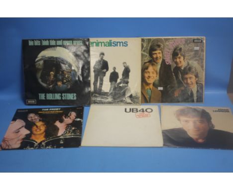 SIX LP RECORDS TO INCLUDE SMALL FACES (DECCA LK4790), ANIMALISMS (ANIMALS - DECCA LK4797), HIGH TIDE AND GREEN GRASS (ROLLING