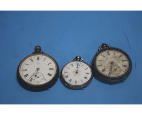 THREE VINTAGE POCKET WATCHES A/F