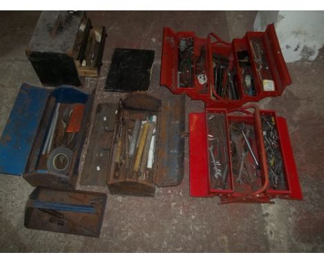 A QUANTITY OF TOOL BOXES AND CONTENTS