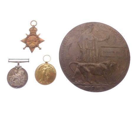 First World War medal group awarded to Sergeant Norman Smith of the Oxfordshire and Buckinghamshire Light Infantry comprising