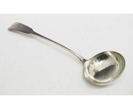 George III Irish silver Fiddle Pattern ladle, Dublin 1814, 182g approx