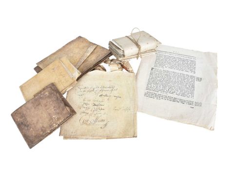 Indentures Four early manuscript indentures, ink on vellum, including a 1675 agreement, believed to relate to land in Yorkshi