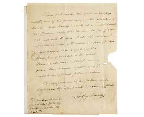 * Slave Trade abolitionists. A small group of items relating to slave trade abolitionists, Joseph Sturge, George Thompson and