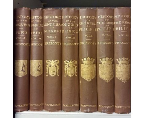 Prescott ( W.H .) . The Complete Works of William Hickling Prescott, 12 volumes, circa 1890, some light toning throughout, pu