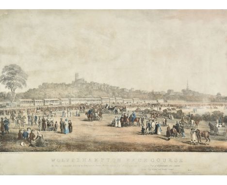 * Baynes (Thomas Mann, 1794-1854). Wolverhampton Race Course, printed by C. Hullmandel, 1825, lithograph after Robert Noyes, 