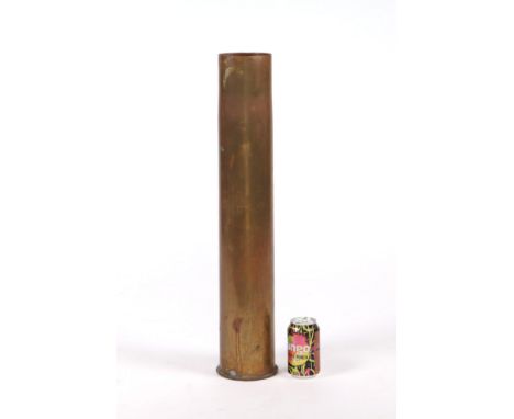 A WW1 Imperial German brass shell case / stick stand. Marked to the base: PATRONENFABRIK KARLSRUHE 1915. Height 65.5cms (25.7